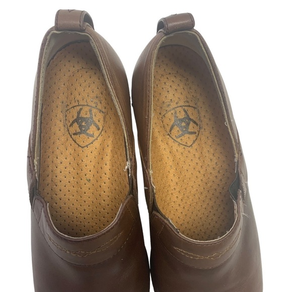Ariat Women’s Brown Leather Slip On Clog Size 7.5 - Picture 3 of 11